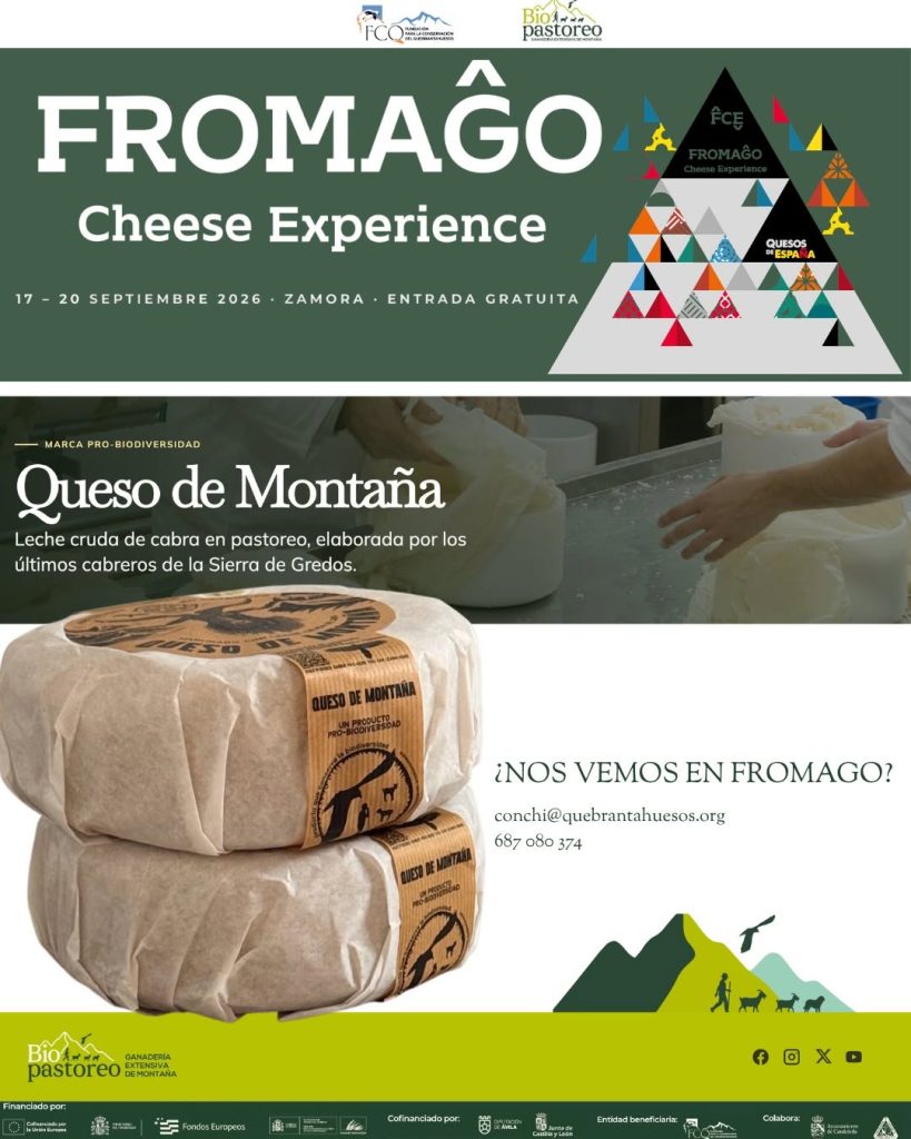 El Queso de Montaña Pro-Biodiversidad de la Sierra de Gredos estará presente en FROMAGO 2026
